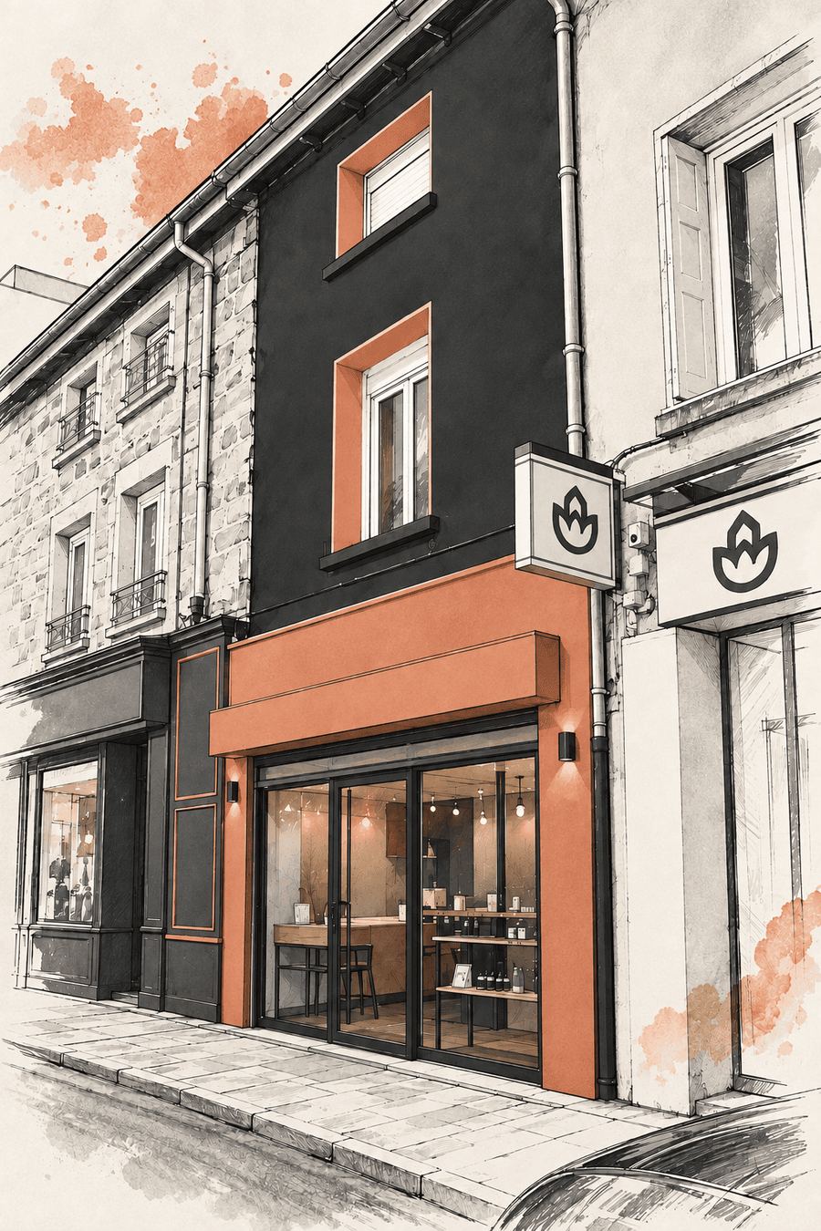 Façade de l'institut au 10 rue Victor Hugo à La Talaudière